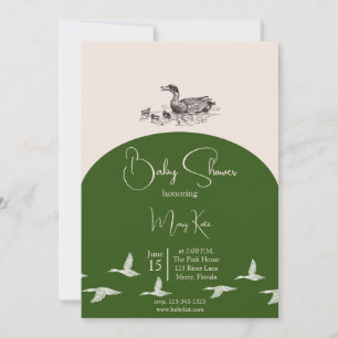 Elegant Duck Baby Shower Bundle Invitation