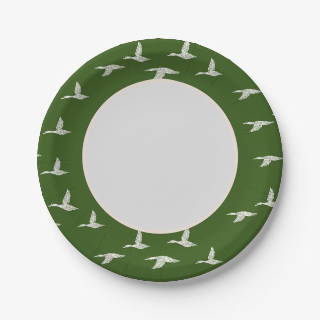 Elegant Duck Baby Shower Bundle Paper Plates (Front)