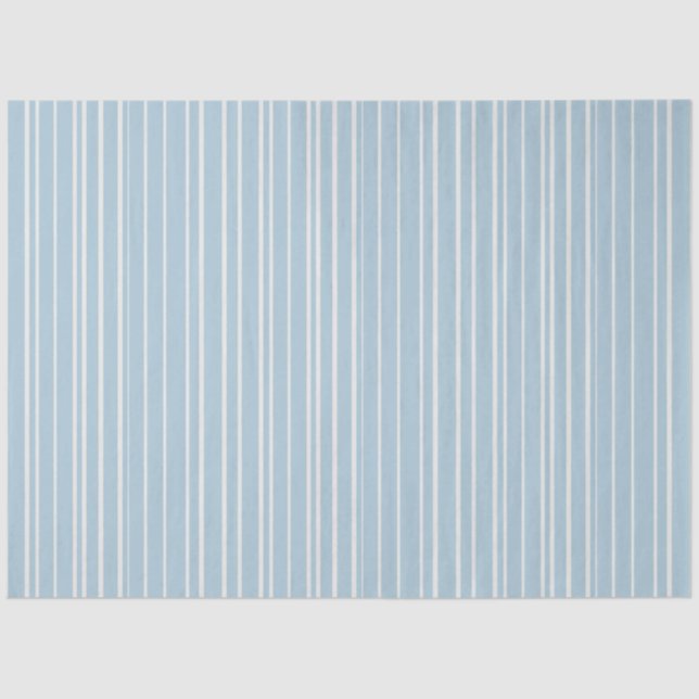 Elegant duck egg blue and white decoupage tissue paper (Front)