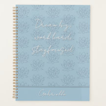 Elegant Duck Egg Blue Floral Lotus Dream Big