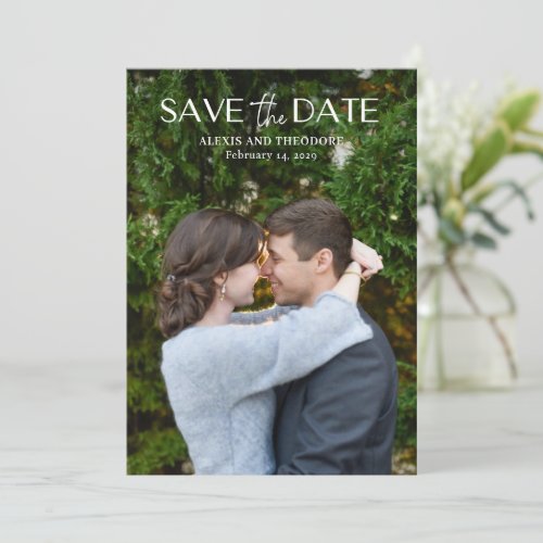 Elegant Duo Font Typography Modern Wedding Save The Date