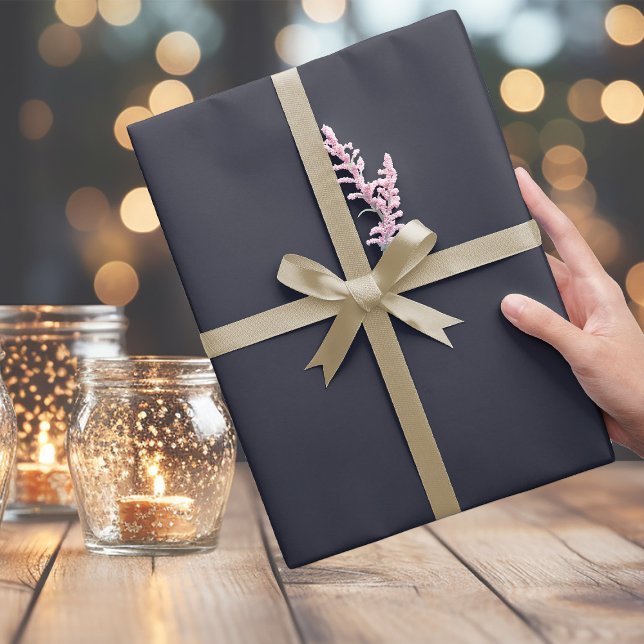 Elegant Dusky Blue  Wrapping Paper (Creator Uploaded)