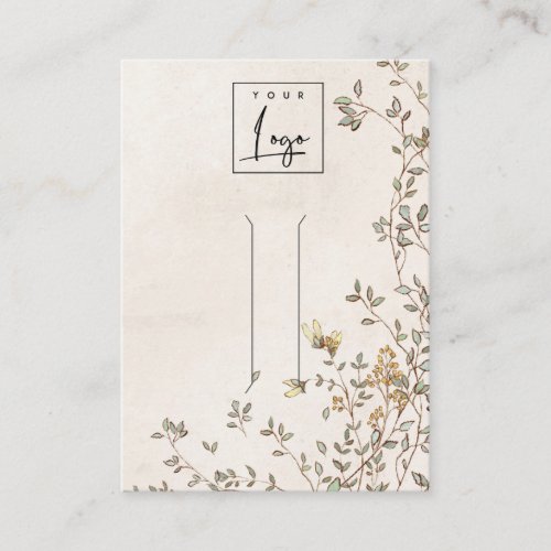 Elegant Dusky Floral Vine Ivory Hair Clip Display Business Card