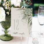 Elegant Dusky Leafy Fern Succulent Wedding Table Number<br><div class="desc">If you need any further customisation please feel free to message me on yellowfebstudio@gmail.com.</div>