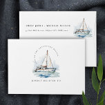 Elegant Dusky Sailboat Yacht Seascape Wedding  Envelope<br><div class="desc">If you need any other matching product or customization,  kindly message via Zazzle.</div>