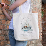 Elegant Dusky Sailboat Yacht Seascape Wedding  Tote Bag<br><div class="desc">If you need any other matching product or customization,  kindly message via Zazzle.</div>