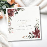 Elegant Dusky Warm Winter Festive Foliage Wedding Napkins<br><div class="desc">If you need any further customisation please feel free to message me on yellowfebstudio@gmail.com.</div>