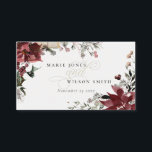 Elegant Dusky Warm Winter Festive Foliage Wedding Place Card<br><div class="desc">If you need any further customisation please feel free to message me on yellowfebstudio@gmail.com.</div>