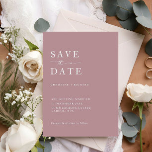 Elegant Dust Rose Wedding Save the Date