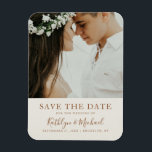Elegant Dusty Beige Modern Typography Wedding Magnet<br><div class="desc">Elegant Dusty Beige Modern Typography Minimalist Wedding Save the Date Magnet. All the texts are pre-arranged for you to personalize easily and quickly with your own details.</div>