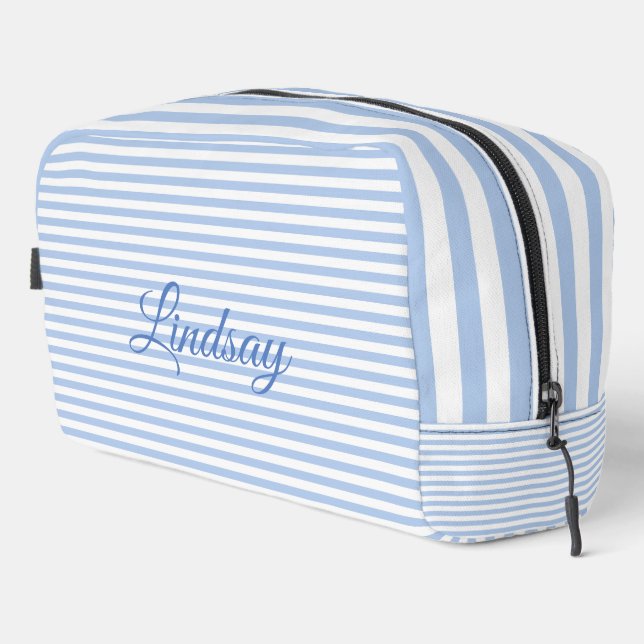 Elegant Dusty Blue Bachelorette Weekend Party Dopp Kit (Right Corner)