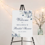 Elegant Dusty Blue Boho Bridal Shower Welcome Foam Board<br><div class="desc">Welcome guests to your wedding with Elegant Dusty Blue Boho Bridal Shower Welcome Sign,  featuring lush watercolor botanical greenery and white flowers,  with "welcome to our happily ever after, " your names,  and wedding date in a chic mix of modern block and hand lettered calligraphy typefaces.</div>