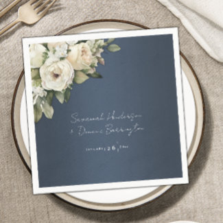 Elegant Dusty Blue Boho Roses Wedding