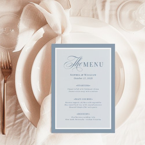 Elegant Dusty Blue Border | Classic Luxe 