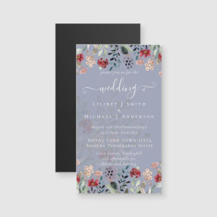 Elegant Dusty Blue Burgundy Floral Wedding