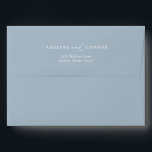 Elegant Dusty Blue Calligraphy Addressed Wedding Envelope<br><div class="desc">Add a finishing touch to your wedding mailings with these modern and elegant dusty blue addressed envelopes.</div>