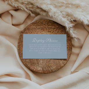 Elegant Dusty Blue Display Shower Bridal Shower Enclosure Card