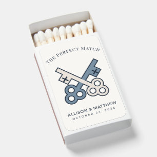 Elegant Dusty Blue Estate Crest Perfect Match