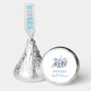 Elegant Dusty Blue Floral Bridal Shower Hershey®'s Kisses®
