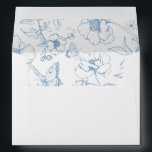 Elegant Dusty Blue Floral Garden Wedding Address Envelope<br><div class="desc">Dusty blue floral wedding envelope.</div>