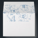 Elegant Dusty Blue Floral Garden Wedding Address Envelope<br><div class="desc">Dusty blue floral wedding envelope.</div>
