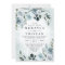 Elegant Dusty Blue Floral Watercolor Navy Wedding