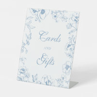 Elegant Dusty Blue Floral Wedding Cards Gifts