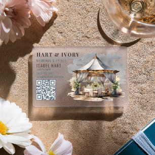 Elegant Dusty Blue Gray Event Planning Studio Clear Business Cards