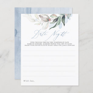 Elegant Dusty Blue Greenery Date Night Ideas