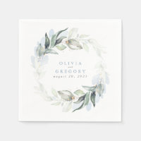 Elegant Dusty Blue Greenery Wedding
