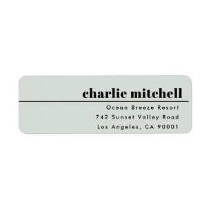 Elegant Dusty Blue Greenery Wedding Supplies Label