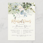 Elegant Dusty Blue Gum Eucalyptus Rehearsal Dinner Invitation