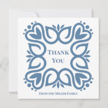 Elegant Dusty Blue Monogram Script