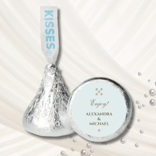 Elegant Dusty Blue Pearl Wedding Favor  