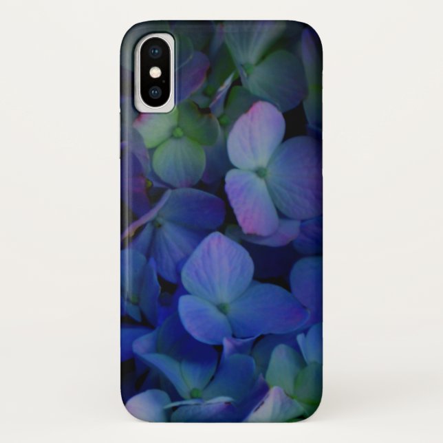 Elegant dusty blue purple floral Case-Mate iPhone case (Back)