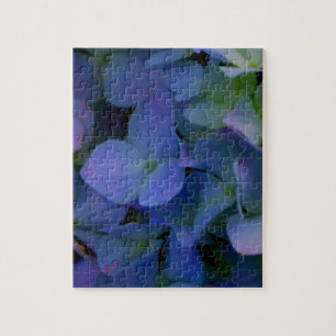 Elegant dusty blue purple floral jigsaw puzzle