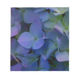 Elegant dusty blue purple floral notepad