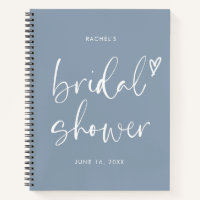 Elegant Dusty Blue Script Bridal Shower Gift List