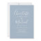 Elegant Dusty Blue Signature Wedding Invitation