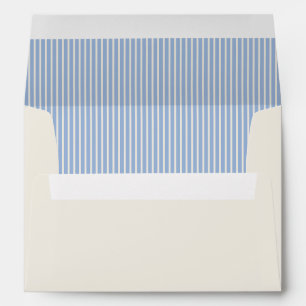 Elegant Dusty Blue Stripes Envelope