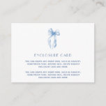 Elegant Dusty Blue Tying The Knot Bridal Shower Enclosure Card<br><div class="desc">Add a touch of sophistication to your event with our **Elegant Dusty Blue Tying The Knot Bridal Shower Enclosure Card**. Featuring a delicate dusty blue bow and refined script, this card offers a stylish way to share important details with your guests, such as directions, registry information, or special instructions. Designed...</div>