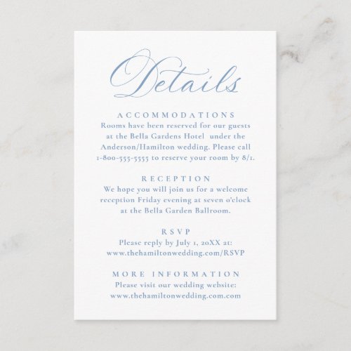 Elegant Dusty Blue Victorian Floral Wedding Detail
