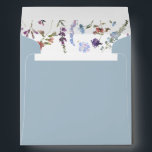 Elegant Dusty Blue Watercolor Wildflower Square Envelope<br><div class="desc">Looking for a modern and elegant bridal shower envelope? Look no further than this stunning Dusty Blue Watercolor Wildflower Square Envelope. Featuring gorgeous watercolor floral artwork in shades of warm neutral shades of dusty blue, Iilac, lavender & purple inside back flap and return address on back of envelope. This envelope...</div>