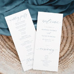 Elegant Dusty Blue Wedding Ceremony Program<br><div class="desc">Elegant Dusty Blue Wedding Ceremony Program</div>