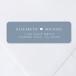 Elegant Dusty Blue Wedding Return Address Label