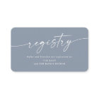 Elegant Dusty Blue Wedding Shower Gift Registry
