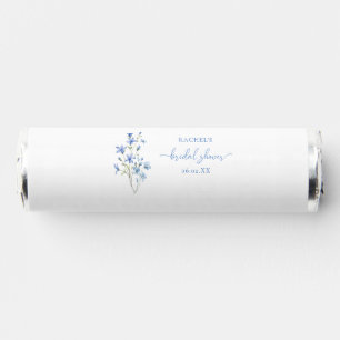Elegant Dusty Blue Wildflower Bridal Shower Breath Savers® Mints