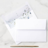 colorful wildflower watercolor  envelope liner