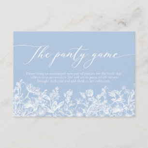 Elegant Dusty Blue Wildflower The Panty Game Enclosure Card