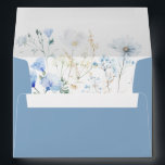 Elegant Dusty Blue Wildflower Wedding Envelope<br><div class="desc">Dusty blue wildflower wedding return address envelope.</div>